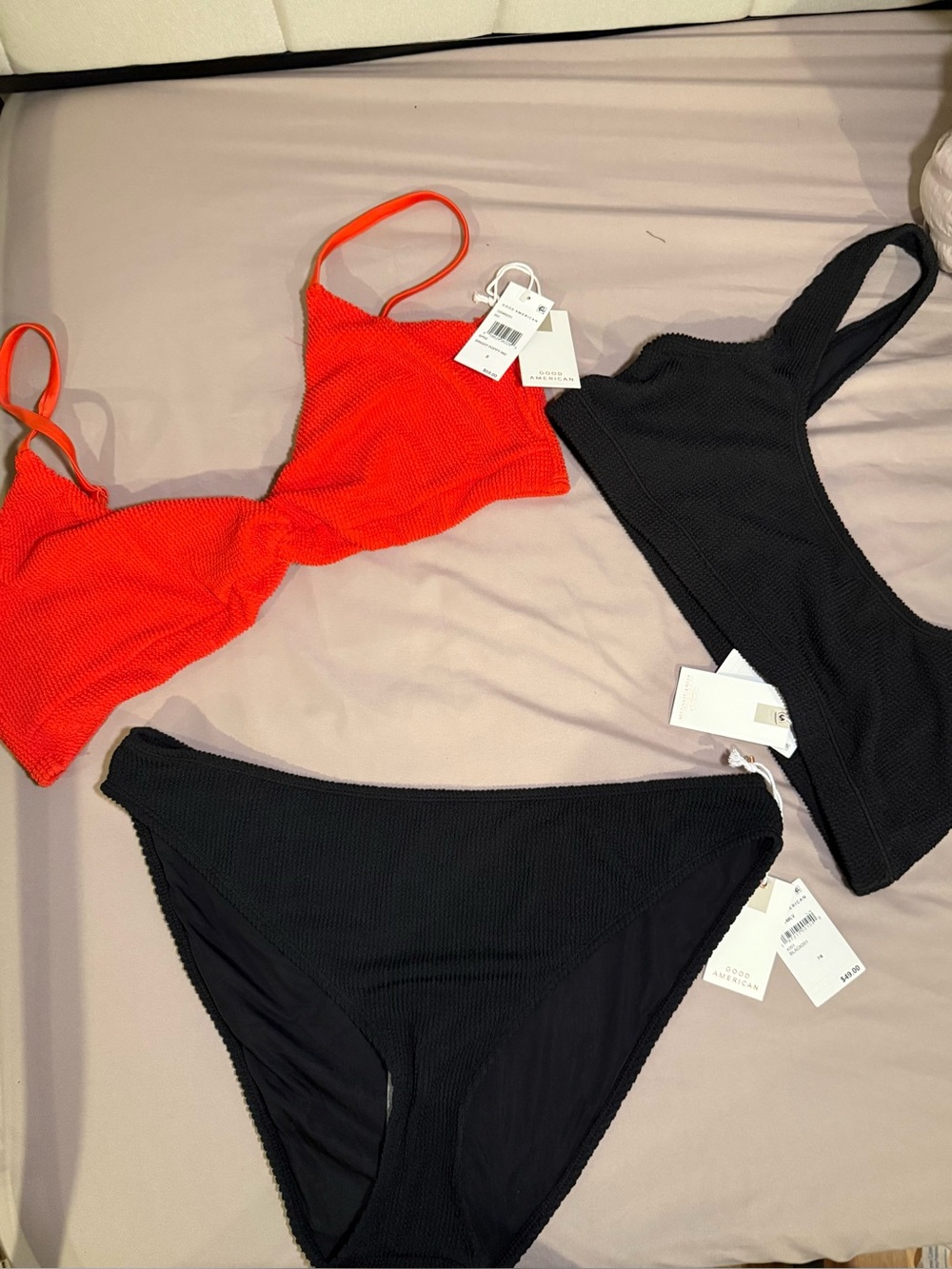 Good American textured bikini bundle